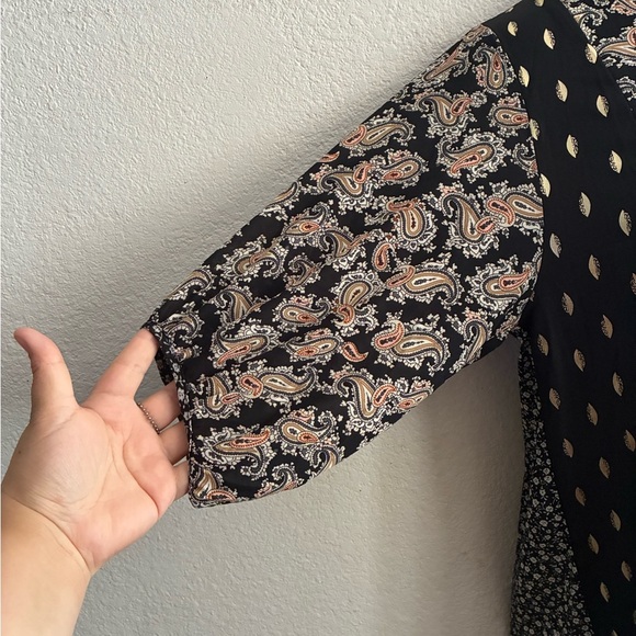 Umgee Sheer Mixed Prints Tunic Dress S - Picture 8 of 14